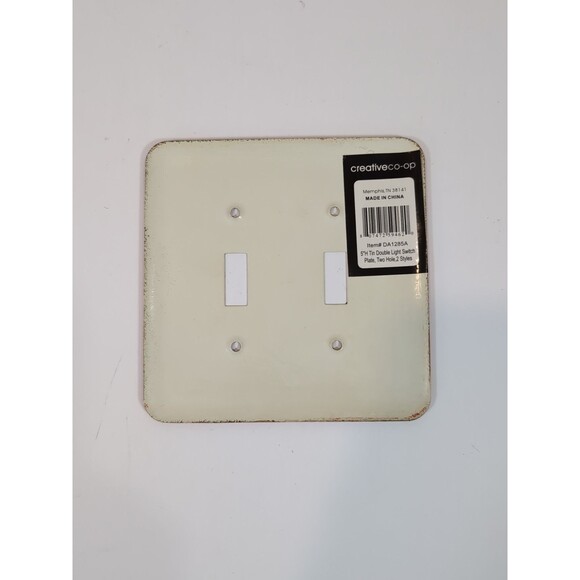 Vintage Creative CO-OP Double Gang Metal Light Switch Plate Cover Bird Happiness - Picture 4 of 5